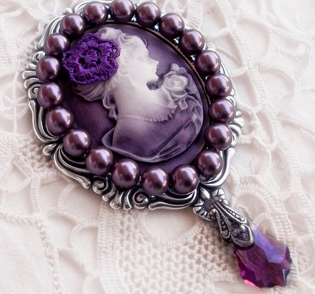 mirror - purple, mirror, retro, vintage, beauty