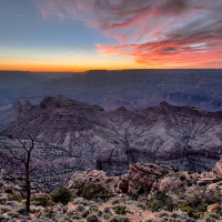 sunset over spectacular grand canyon