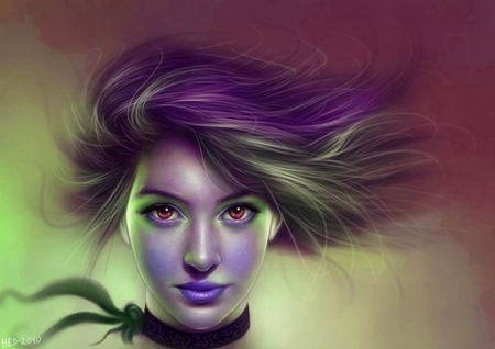 Fantasy Girl - face, digital, fantasy, beautiful, girl, woman, art