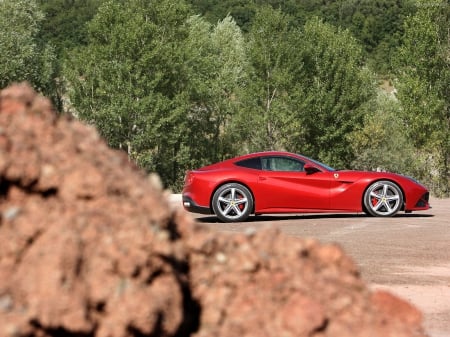 Ferrari - red, wheel, car, ferrari