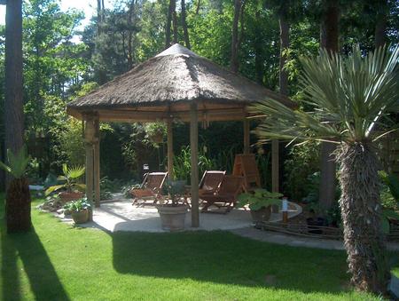 Weekend Relax - trees, relaxing, gazebo, chairs, lawn