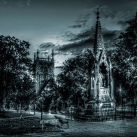 	st marys sq church gloucester night