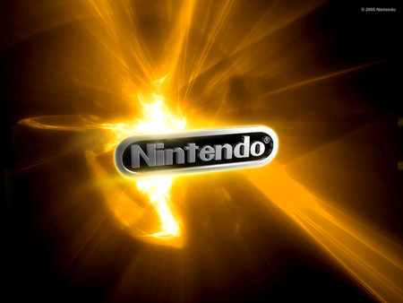 Nintendo yellow logo - nintendo, yellow, logo