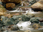 Rocks and water