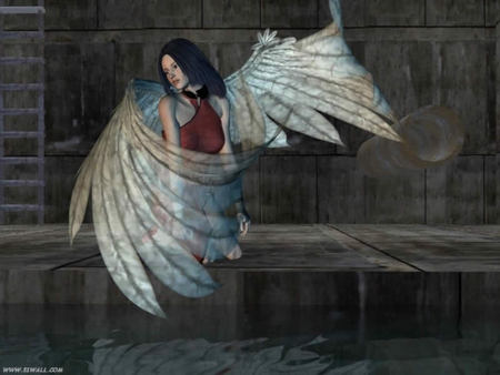 Angelic Beauty - wings, winged, angel, 3d