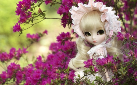 ɞɞ*Doll*ɞɞ - flowers, elegance, purple, garden, blonde, doll