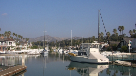 Nice Backyard (Ventura, Ca.) - california, homes, sky, ventura, boats, mountain