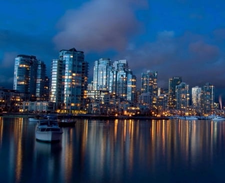 City scenery - Reflection, lights, Night, City