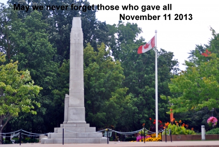 Remembrance Day 2013 - honour, respect, 2013, thankfulness, brampton