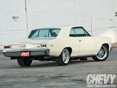 1966 Chevy Chevelle Malibu - white, bowtie, classic, gm