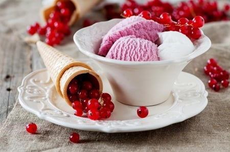 *** Dessert *** - ice, cream, red, current, food, dessert