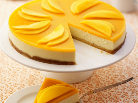 *** Cheesecake *** - cheesecake, dessert, food, mango