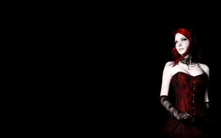 GOTHIC BEAUTY - dark, red, beautiful, lace, wallpaper, gothic, black, fantasy