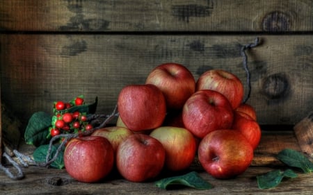 Apples - nature, autumn, red, food, apples, fruit