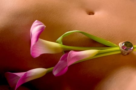 SENSUAL DELICACIES - skin, flowers, sexy, girl