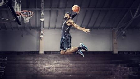 Lebron James - lebron king james, lebron james, basketball, basketball dunk, miami heat, dunk