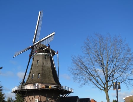 Dutch windmill - architecture, windmill, holland, photography