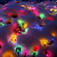 snow christmas lights