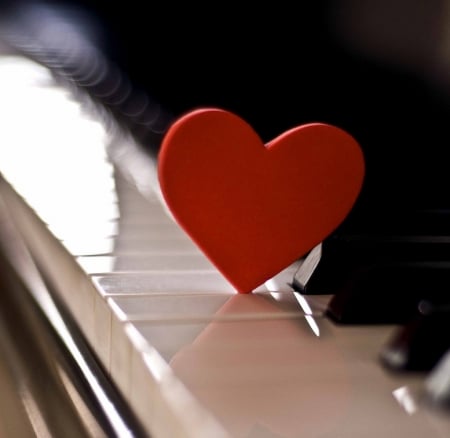 â¤ - piano, abstract, heart, red