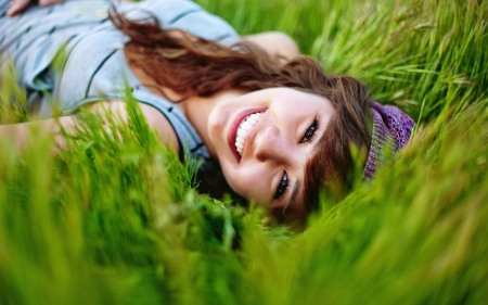 Smile - face, hairs, women, smile