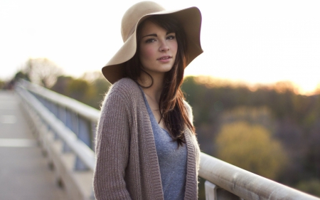 Women - women, hat, model, hair