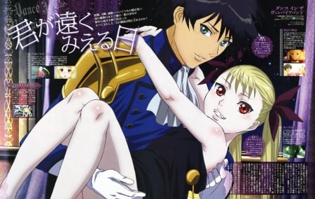 dance in the vampire bund - love, couple, cute, nice