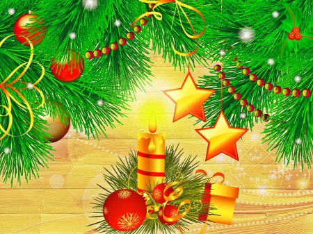 Merry Christmas - candle, christmas decoration, christmas, light