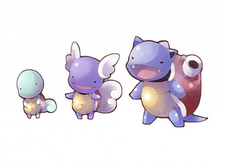 Evolution - cute, blastoise, pokemon, wallpaper