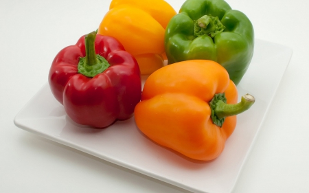 Peppers - red, green, photography, food, vegetables, healthy