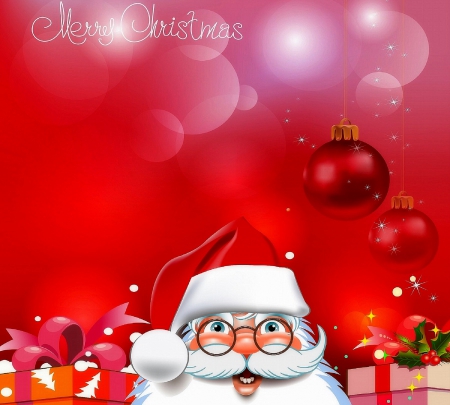 ✰Red Merry Christmas✰ - gifts, greetings, holidays, santa claus, celebrations, red, decorations, merry christmas, winter holidays, blessings, beautiful, digital art, bows, vector, colors, lovely, xmas and new year, still life, christmas, happiness, cute