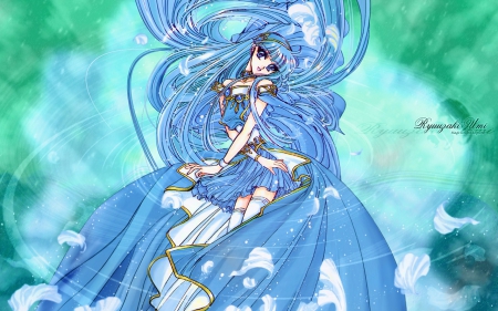 Ryuuzaki Umi - girl, cute, knight, water magic