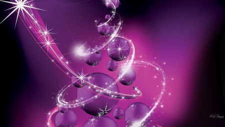 Christmas in Pink - stars, trees, shine, christmas, abstract, holiday, new years, feliz navidad, spiral