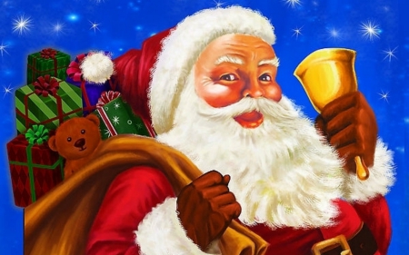 Santa Claus - gift, santa claus, bells, christmas