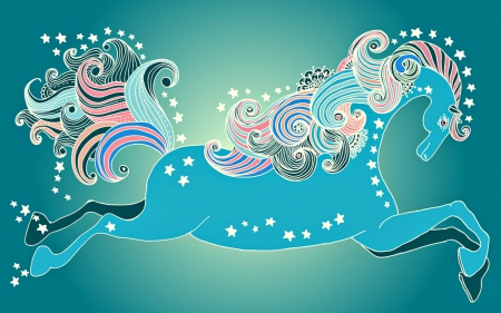 Horse art - vector, art, abstract, horse