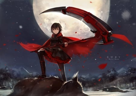 RWBY - anime, rwby, cartoon, red