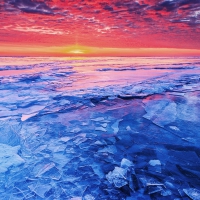 Sunset and Shattered Ice