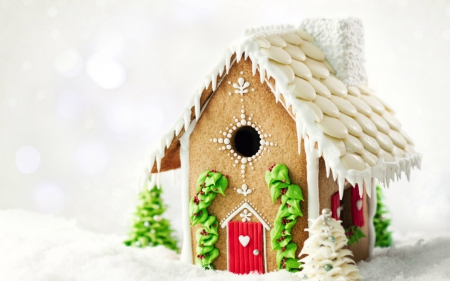 For Christmas eve - house, food, Christmas, white chocolate