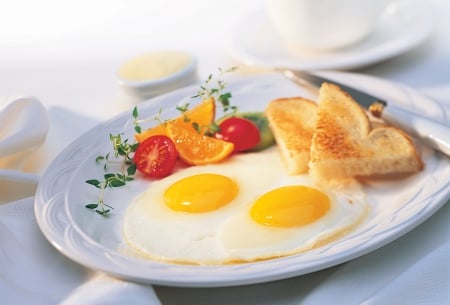 Breakfast - eggs, delicious, breakfast, food, photo, fruits