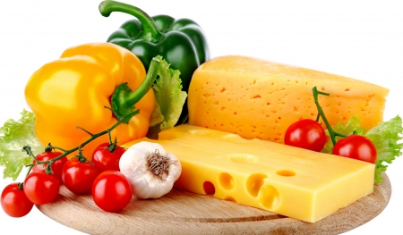 Cheese & Vegetables - peppers, photography, food, photo, vegetables, cheese