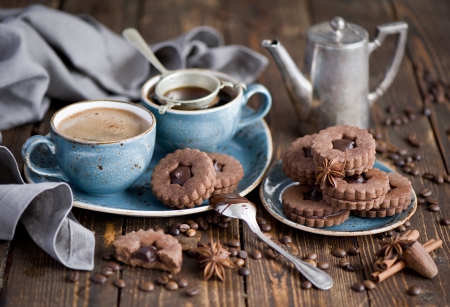 Coffee Time - cup, cups, coffee, cookies