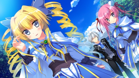 Koiken Otome - sky, akira sada, eve elaine austin, anime, friends, koiken otome, rei kobayashi