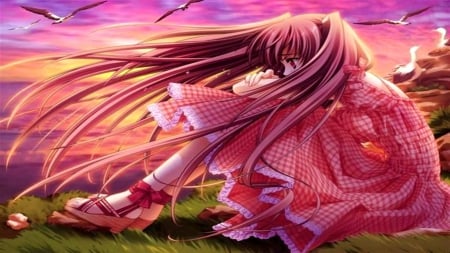 Maiden - pretty, anime, beautiful, skyline, girl, cute