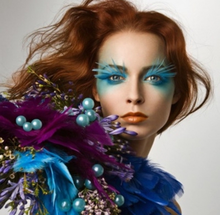 artistic - artistic, purple, blue, fashion, models, makeup