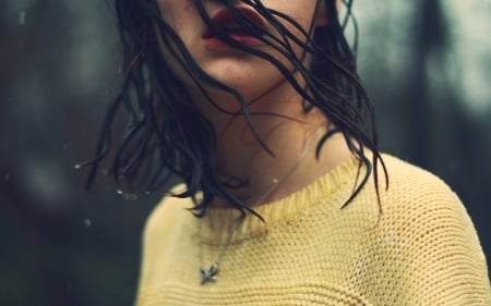 Wet - hairs, wet, model, dress