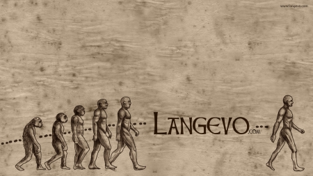 Langevo. com - Language evolution - drawing, people, painting, evolution