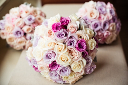 .:Flowers:. - roses, bride, wedding, beauty, bouquet, flowers, purple, soft, pastel