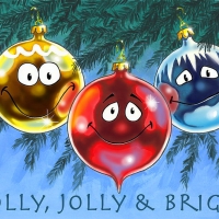 Holly, jolly & bright