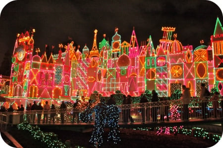 Disneyland - park, disneyland, christmas, lights