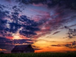 barn at twilight