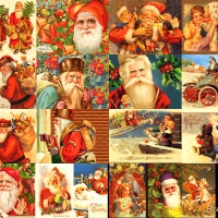 Many different Santas